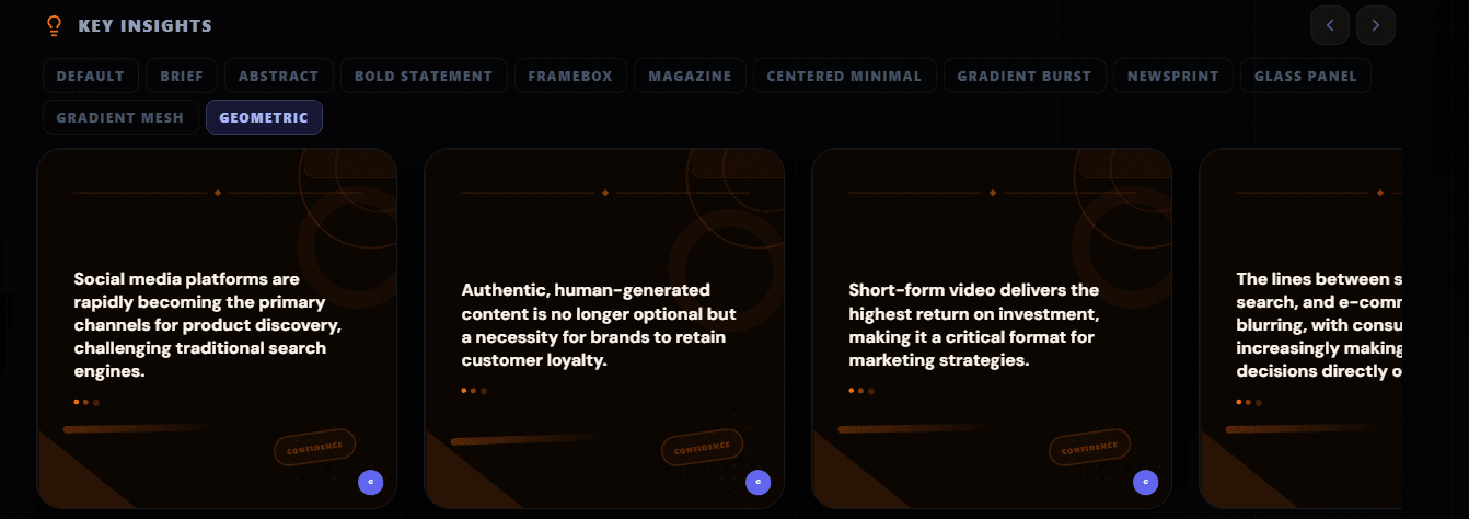 Insight cards