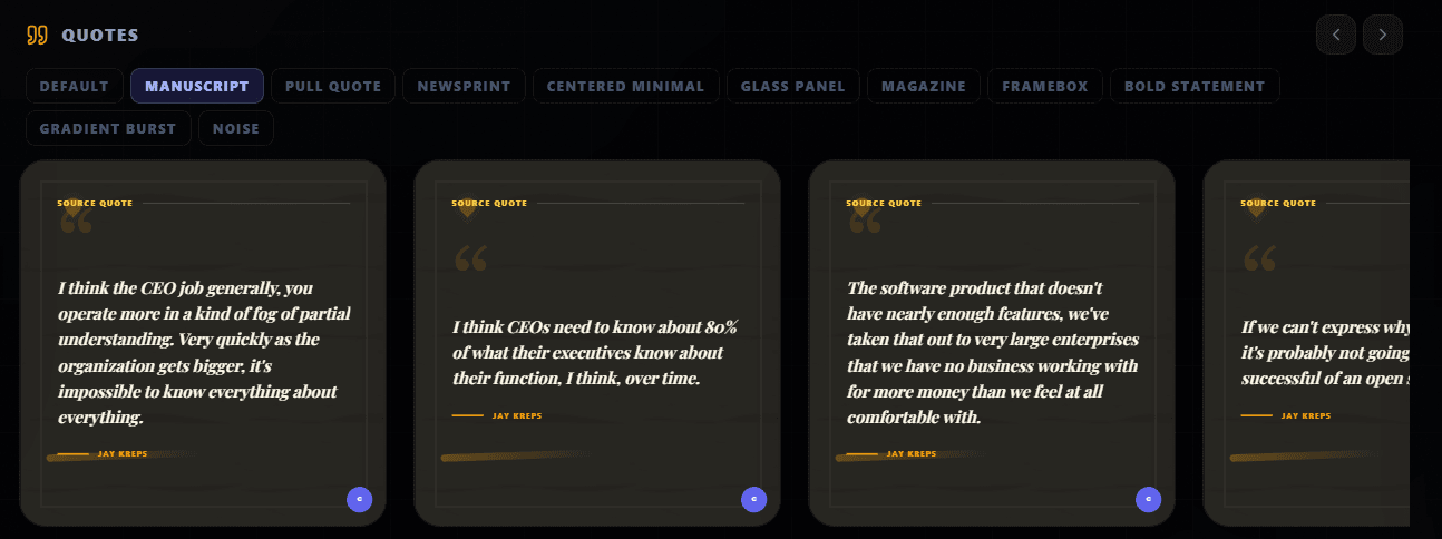 Quote cards